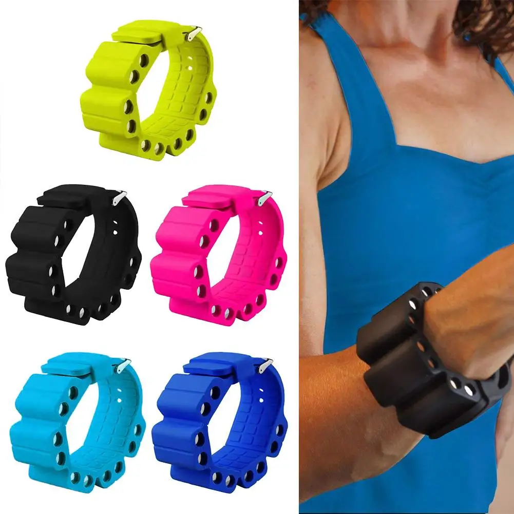 2Pcs Durable Wrist Weights Silicone Adjustable Bracelet Wearable Wrist Weights For Fitness Exercise Walking Jogging Yoga Gym