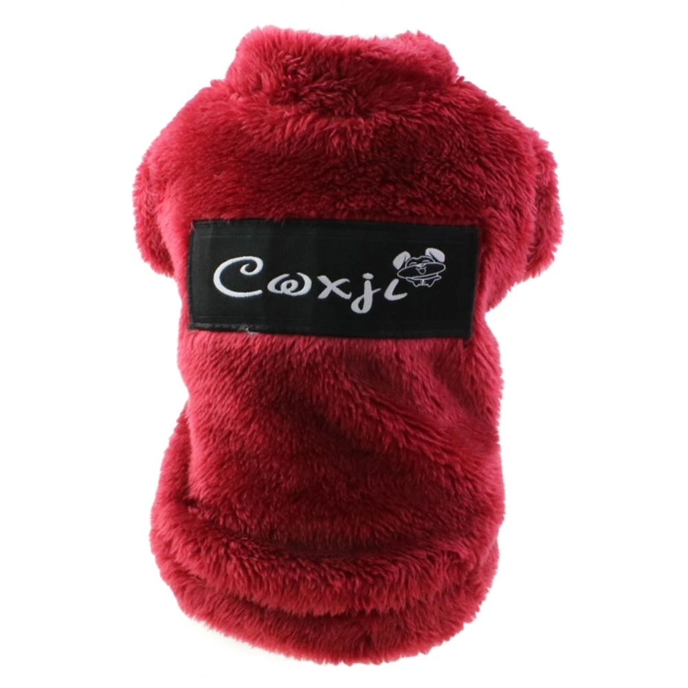 Thick Coral Fleece Winter Pet Dog Clothes Warm Schnauzer Hoodie for Small Dog Sweater Cute Clothes for Cat Yorkshire Terrier