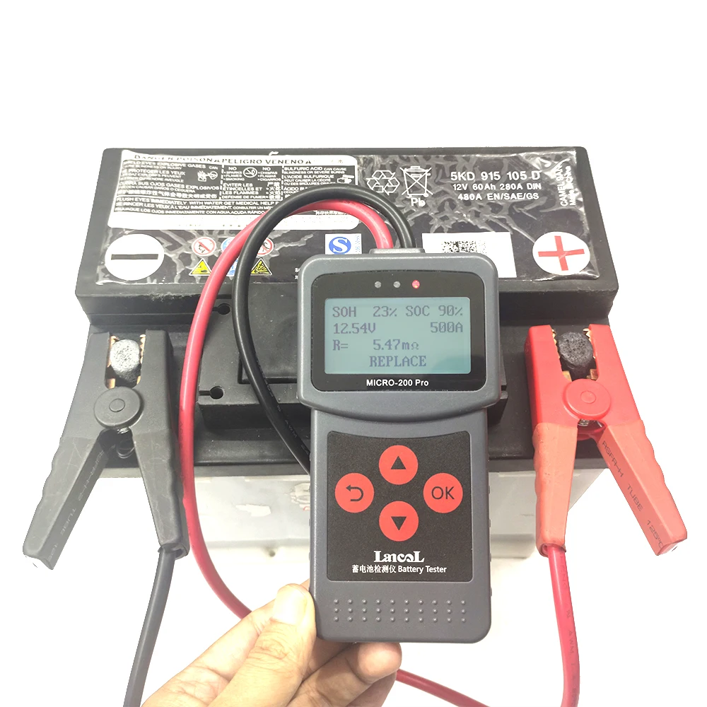 デジタルカーシステム,オートバッテリーテスター,容量40〜2000cca,12v,24v,MICRO-200PRO