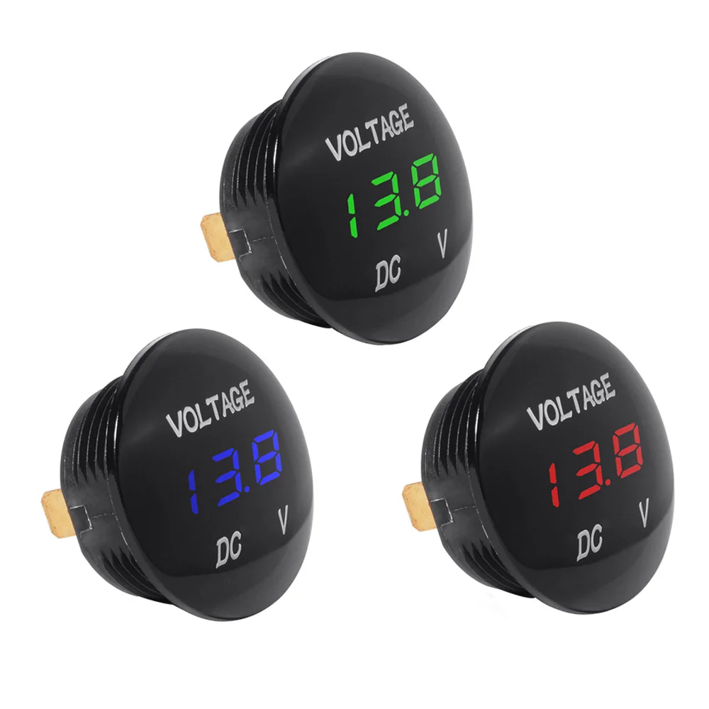 Waterproof Voltmeter Car Motorcycle LED Panel Digital Voltmeter Volt Voltage Meter Display Voltmeter 12V 24V 36V DC 5V-48V