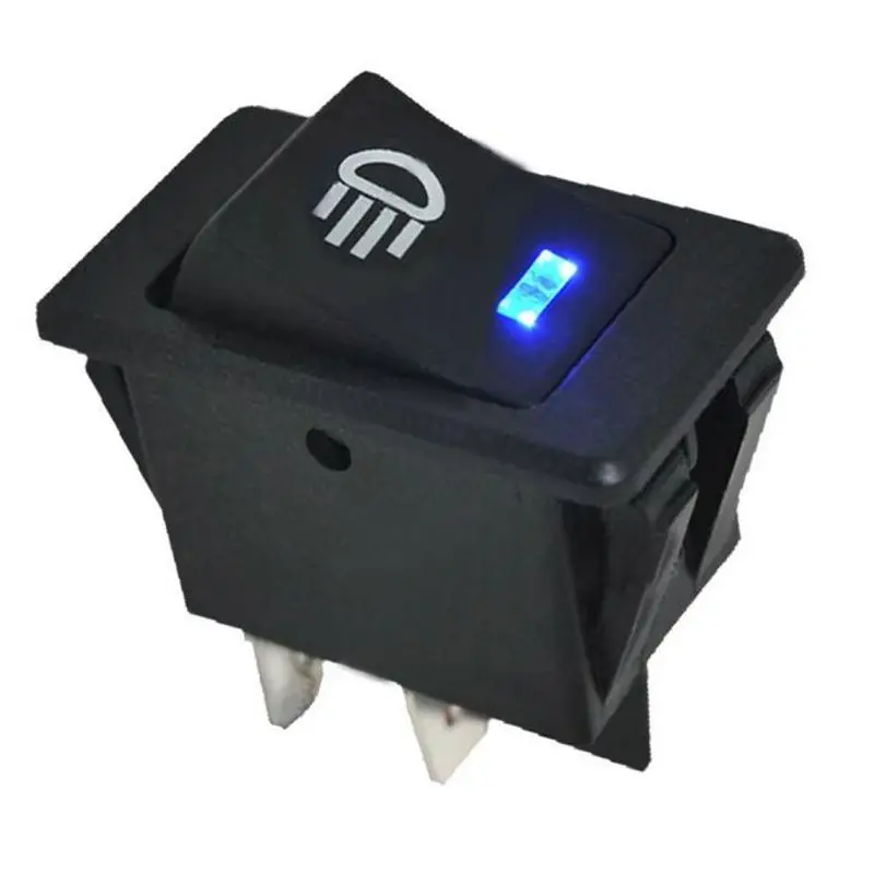 

12V автомобиль лодка туман светильник светодиодный Кулисный Переключатель приборной панели СИНИЙ 4-контактный Новый E7CA
