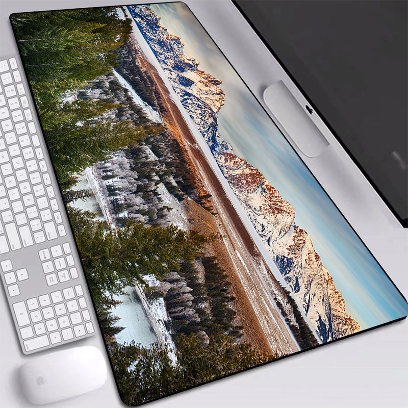 Beautiful Landscape Mouse Pad PC Laptop Stitched Edges Anti-slip Mouse-pad Keyboard Mice Waterproof Pad Gaming Accessories