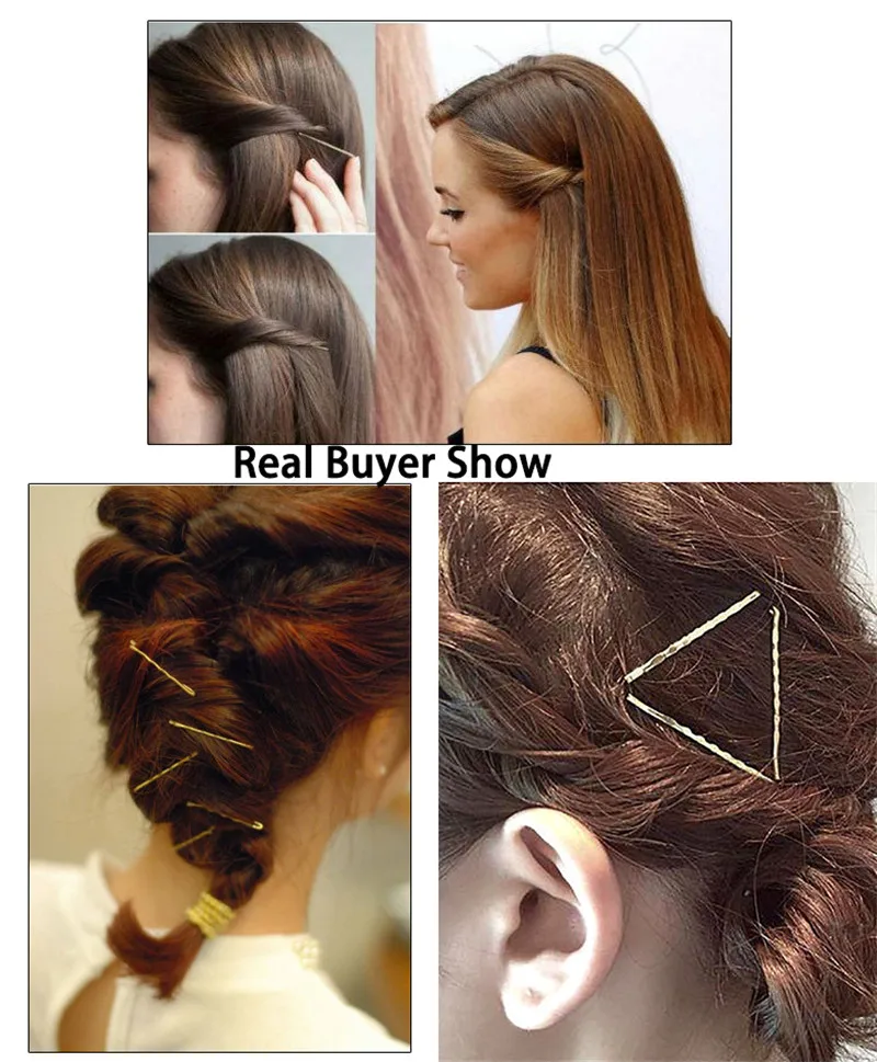 2/3/5/10PCS Gold Metall Haar Clips Pins Für Mädchen Frauen Headwear Süße Haarnadeln Barrettes styling Haar Zubehör Geschenk Großhandel – Detail 1