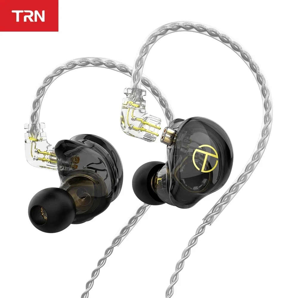 TRN ST2 BA+DD Hybrid Drive In-Ear Headphones Wired Earphones Earbuds HiFi Music Headphones Detachable Cable