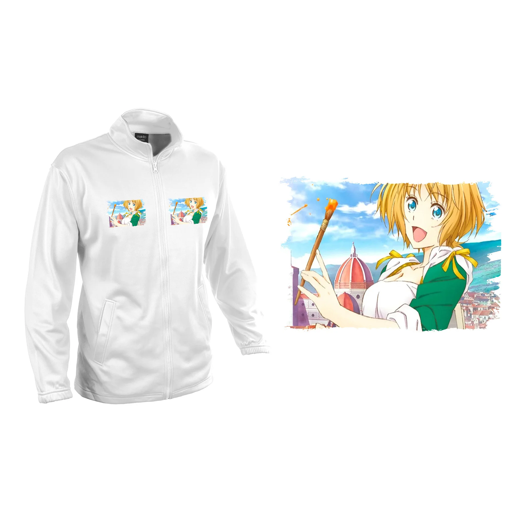 Jacket TECNICA 2 DRAWINGS ANIME ART GIRL PAINTING jacket