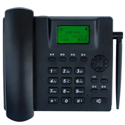 Desktop Wireless Telephone GSM Quadband Fixed Phone for Home and Office SIM Card Desk Phone SMS Support, Handsfree, Alarm