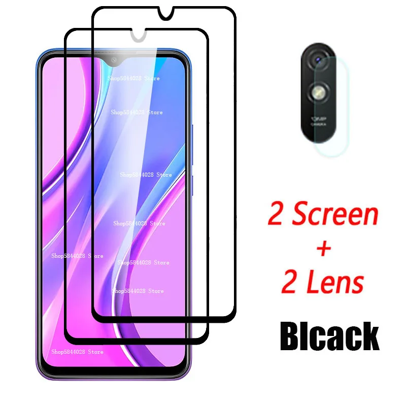 4 in 1 protective glass redmi 9 camera lens protector For xiaomi redmi 9 redmi9 xiomi xaomi redmy 9 tempered glass film 6.53