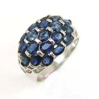 Ruby/Sapphire  s925  Inlaid ring wholesale beads nature blue /red nature special design