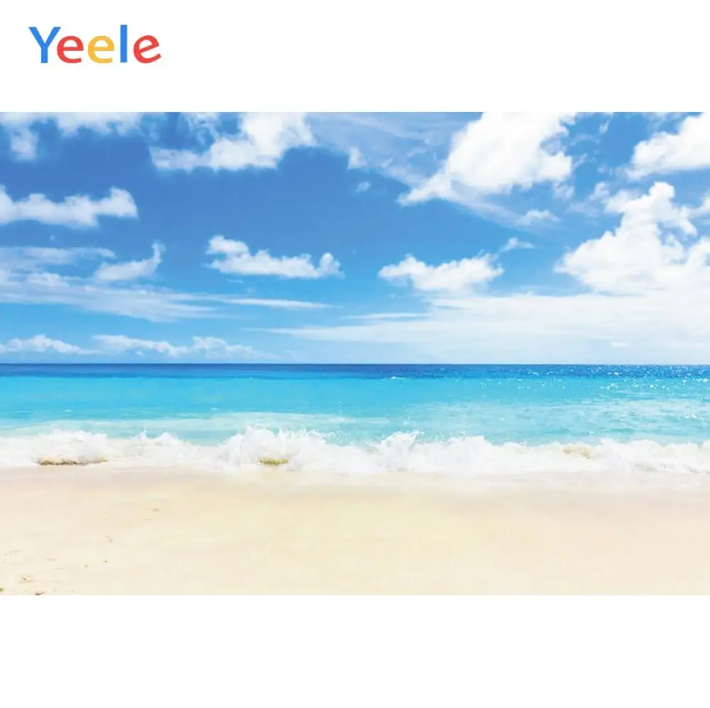 Yeele-خلفية للتصوير الفوتوغرافي للأطفال ، غيوم السماء الزرقاء ، شاطئ البحر ، خلفية للصور ، استوديو الصور