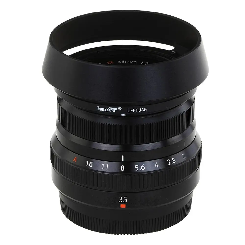 Haoge LH-FJ35 Round Lens Hood for Fujifilm Fuji Fujinon XF 35mm 23mm f2 R WR LH-XF35-2