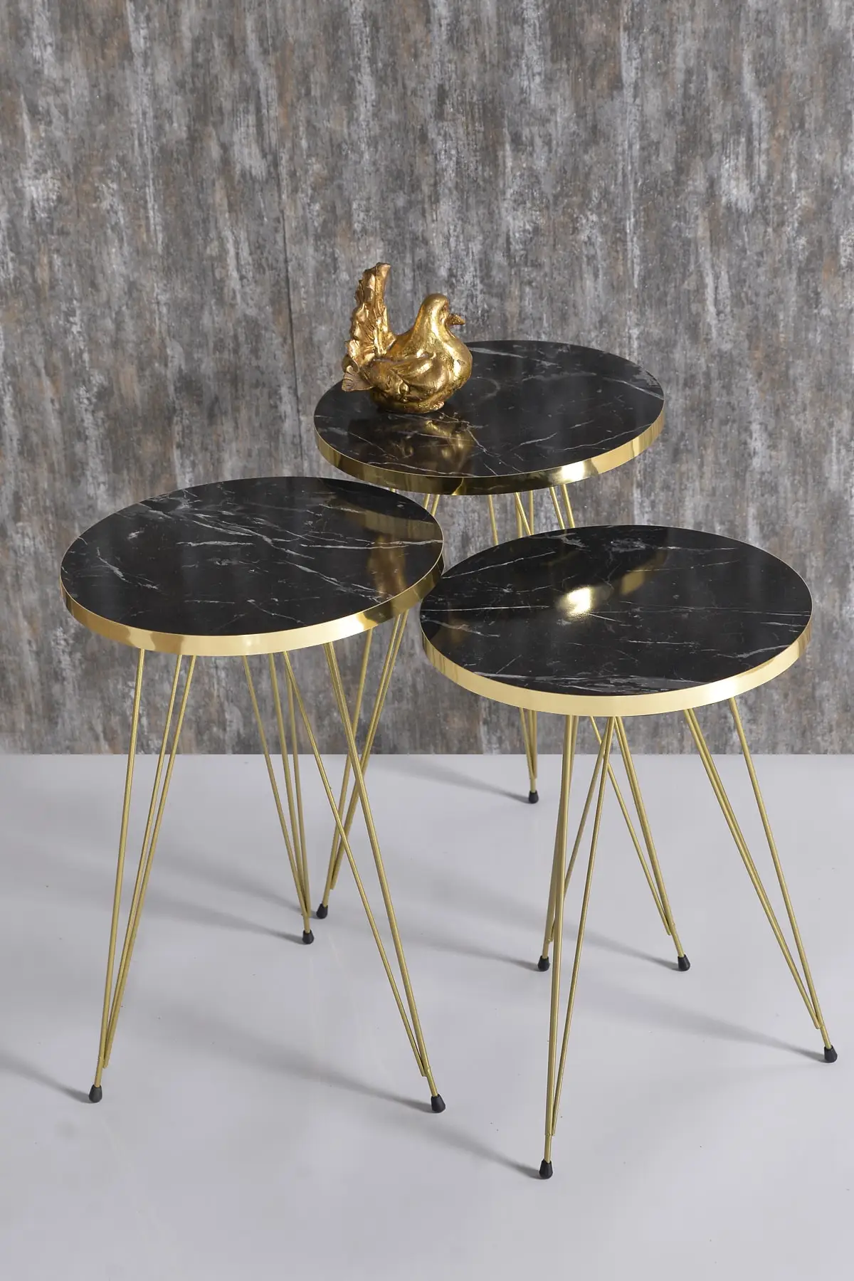 Zigon Coffee Table And Medium Coffee Table Set Kr Gold Bendir Tel