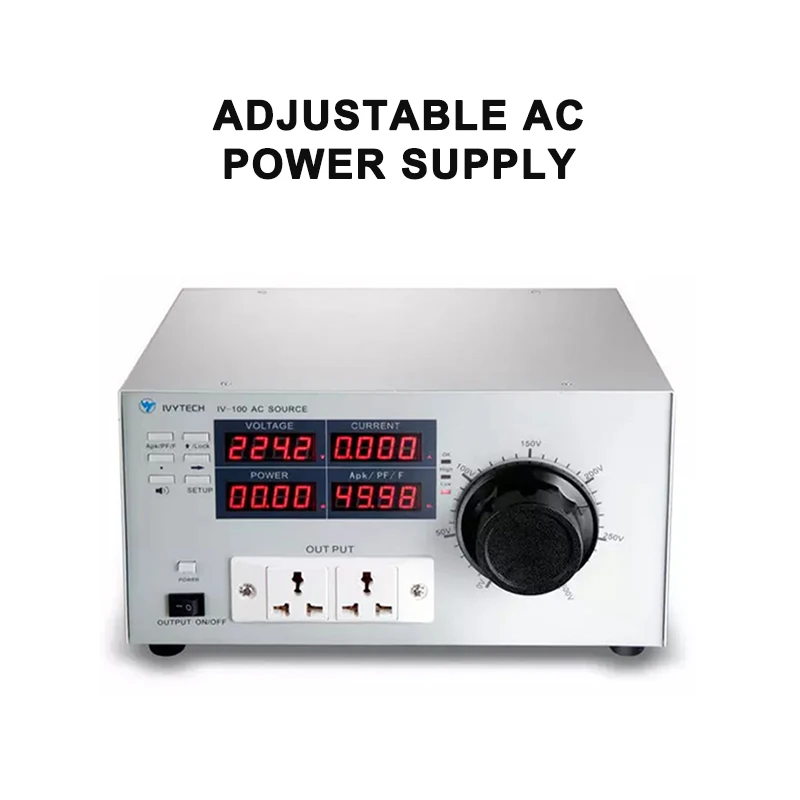 IVYTECH Adjustable AC Power Supply Upper and Lower Limit Alarm Power 1000VA Variable Frequency Power Supply Bench Storage 0-300V