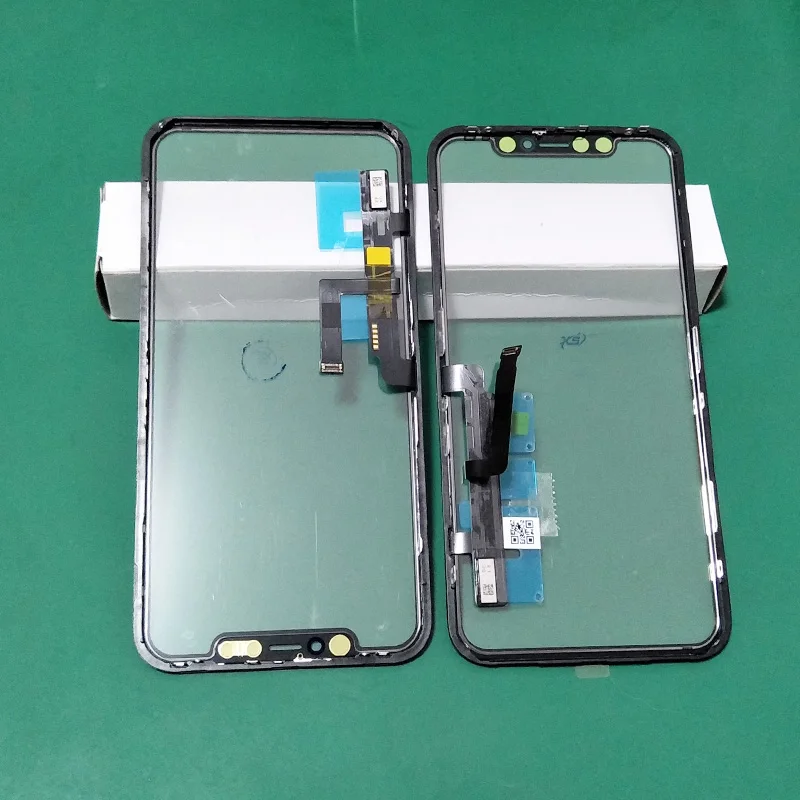 5pcs tested copy lcd touch sensor glass digitizer with frame+oca for iphone xr 11 screen cover repair