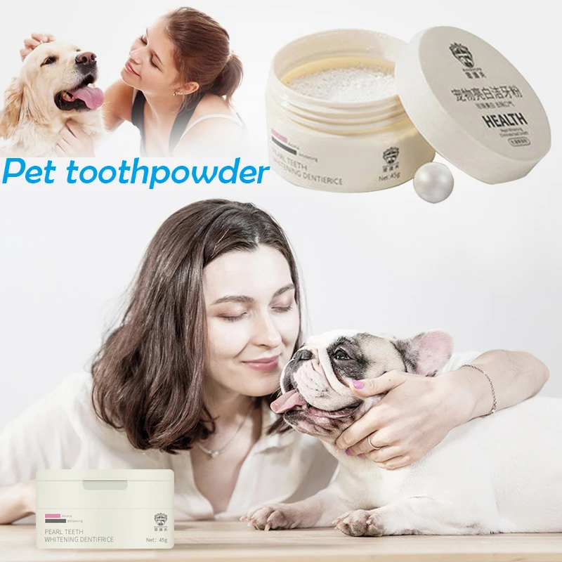 45g Pet Dog Tooth Cleaning Powder Teeth Cleaning Toothpaste for Dog Pet Dog Oral Care Tartar Plaque Pets Dog Toothpaste for Cats