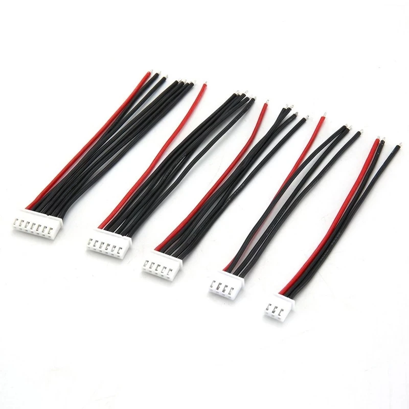 5Pcs JST XH2.54 2s 3s 4s 5s 6s Battery Balance Charger Plug Line/Wire/Connector Cable 22AWG Silicone Charging Wire 10/20/30cm