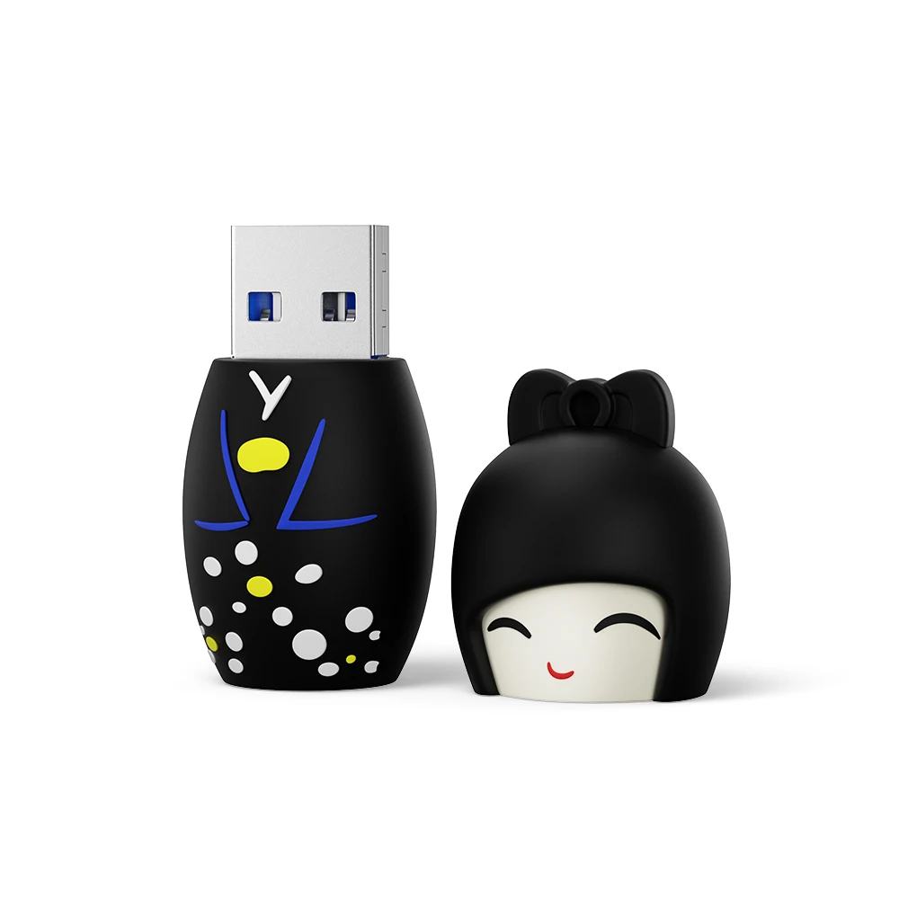 Biyetimi USB Flash Drive Japanese kimono doll otg 2.0 pendrive 64gb флэш-накопител stick 32gb 16gb 128G Pen Drive