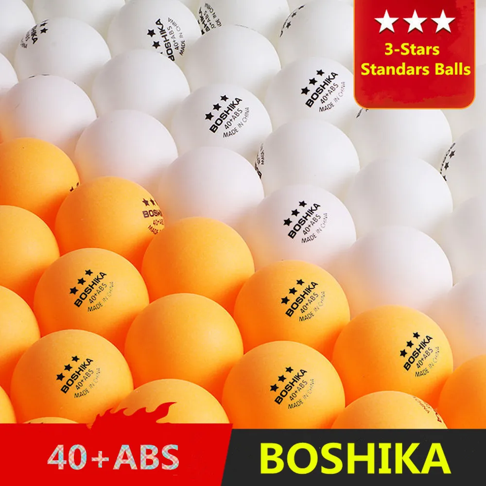 BOSHIKA Brand Table Tennis ABS New Material 40+ Resistant Yellow And White Wholesale Price High Quality Ping Pong Balls