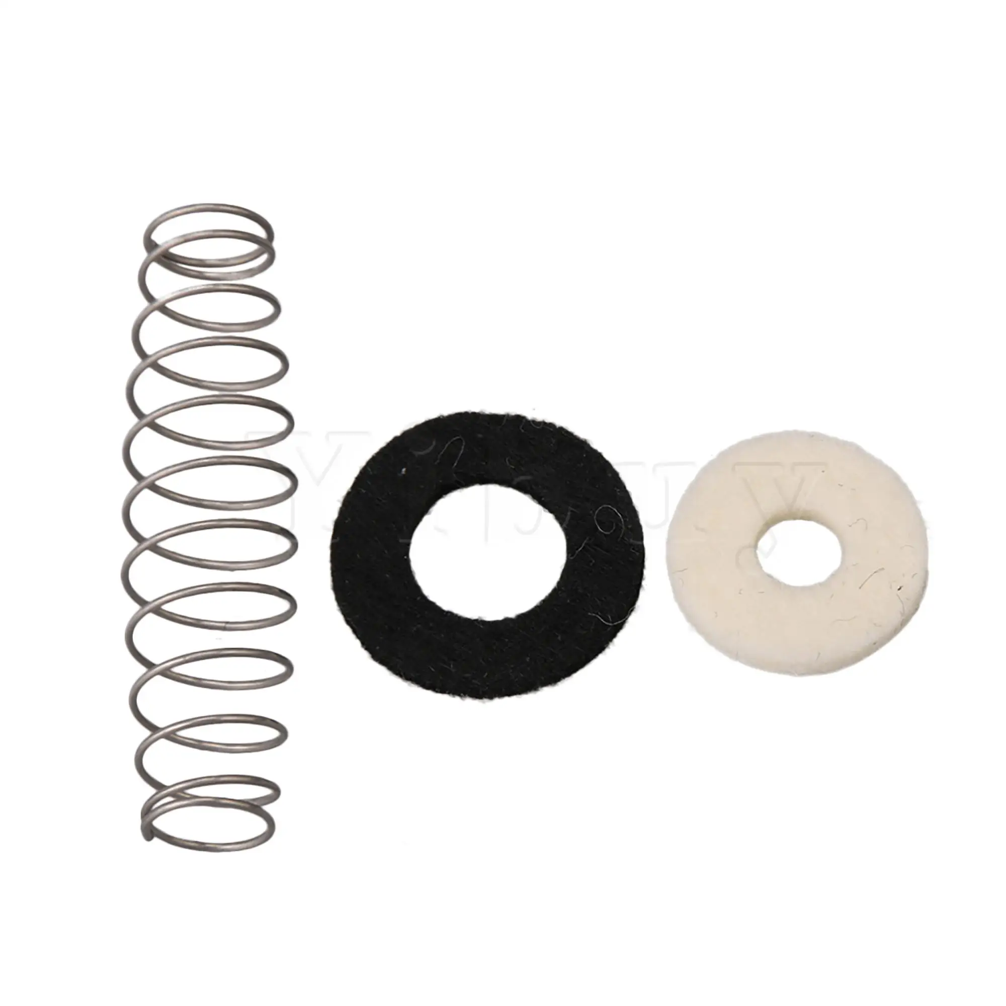 Yibuy Trumpet Valve Cork Pad ABS Finger Buttons Felt Washers Piston Spring