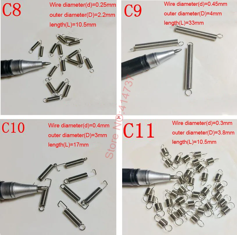 Light box advertising small tension spring stainless steel extension tension spring springs