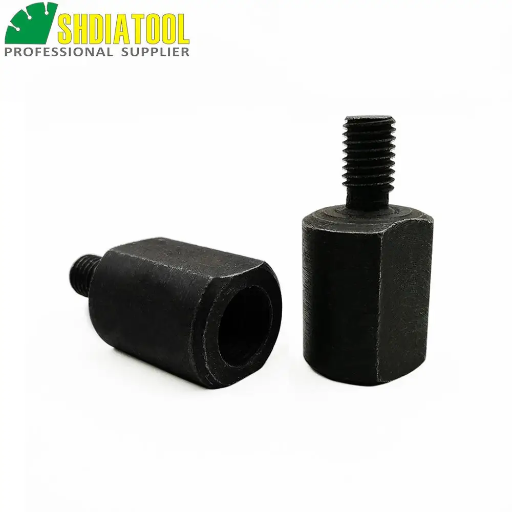 SHDIATOOL 2pieces M10 Male To M14 Female Adapter Change Thread Converter Drilling Core Bits Adapter