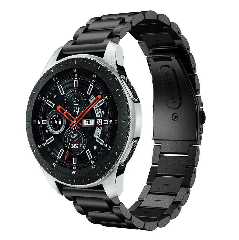 Pulseira de aço inoxidável de 20 22mm, pulseira para samsung gear s2 s3, pulseira de relógio inteligente para huawei amazfit gtr 42 47mm/gt2 pro, pulseira