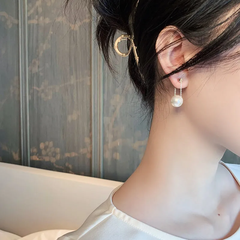 Neue Mode Koreanische Übergroßen Simulierte Perle Ohrringe für Frauen Böhmischen Runde Ball Elegante Hochzeit Ohrringe Schmuck Geschenke – Detail 33