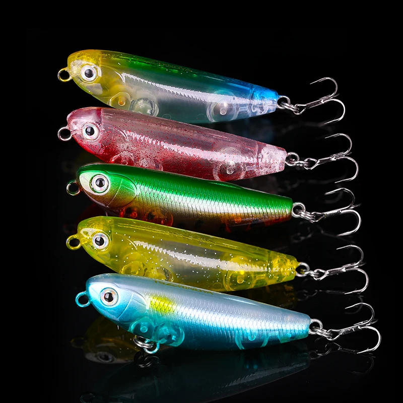 TSURINOYA Topwater Fishing Lure DW62 50mm 5g Floating Pencil Artificial Bait Hard Bait Bass Pike Trout Wobbler Fishing Tackle