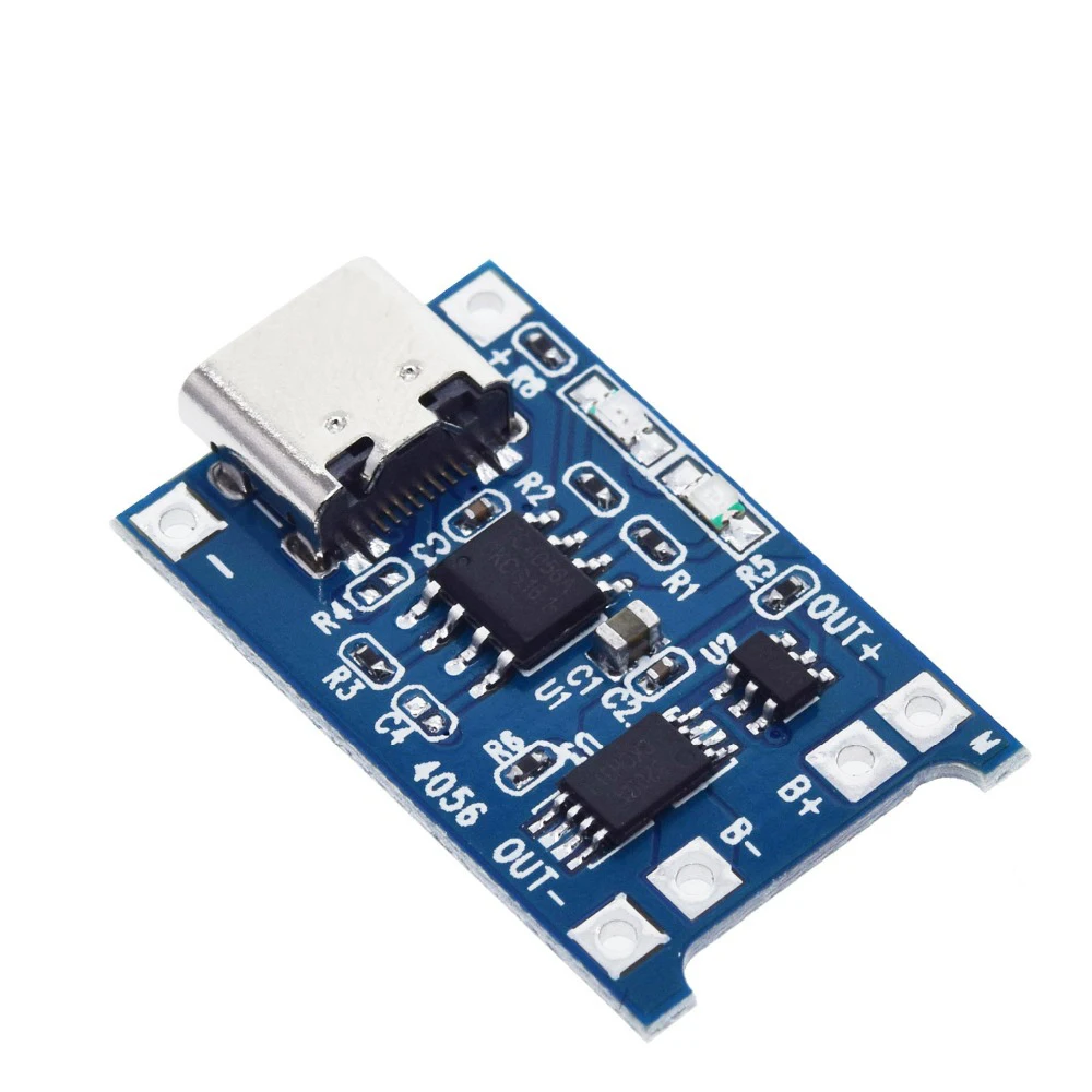 1PCS 5V 1A Micro USB 18650 type-c Lithium Battery Charging Board Charger Module + Protection Dual Functions TP4056 18650