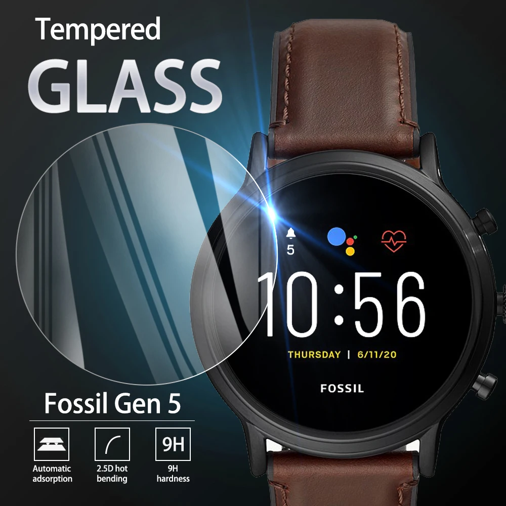 

9H Premium Tempered Glass For Fossil Gen 5 Smartwatch Screen Protector Film Accessories