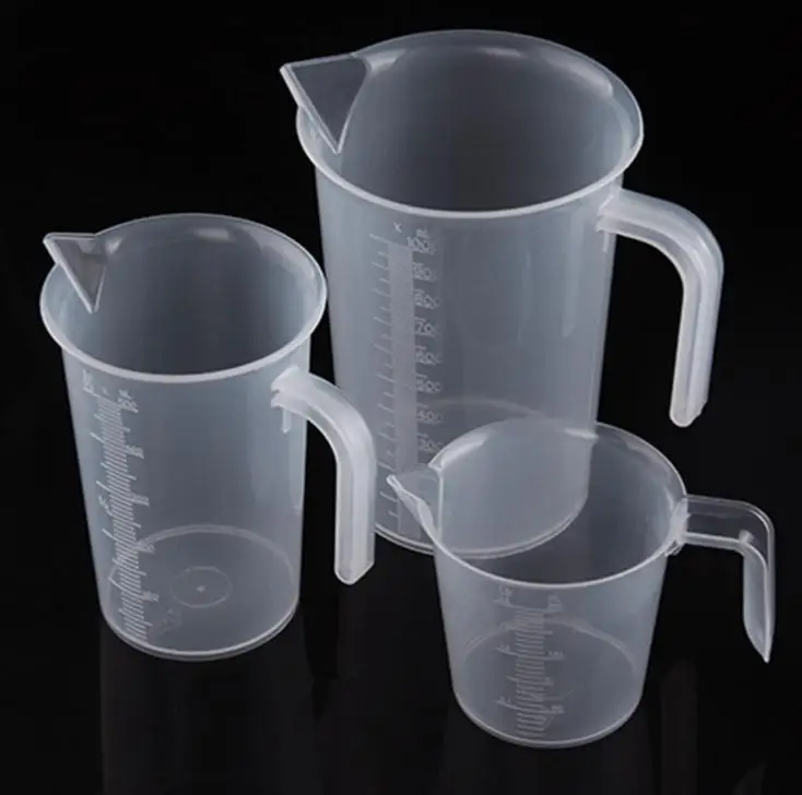 250ml/500ml/1000ml Lab Beaker Plastic Graduated Measuring Cup With Handle Household Kitchen Cooking Tool  SN2879