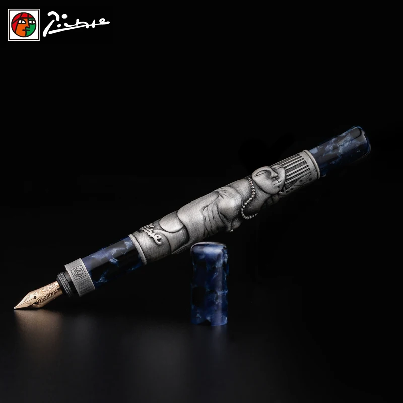 

Pimio Luxury 14K Gold Fountain Pen Picasso 0.5MM Caneta Man Business Office Writing Stationery Supplies with High-end Gift Box