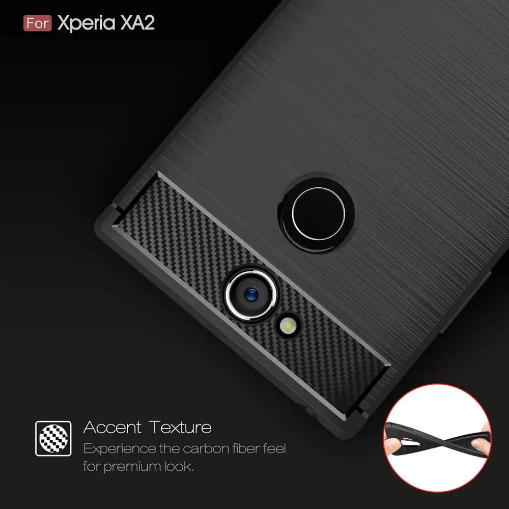 For Sony Xperia XA2 Case Carbon Fiber Soft Cover For Sony Xperia Xa2 Xa 2 Ultra H4113 H4133 H3113 H4213 H4233 H3213 H3223 Coque