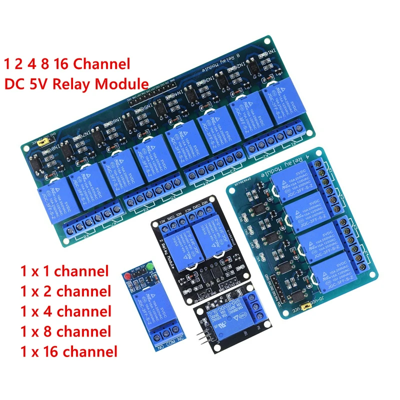 1 2 4 8 16 Channel DC 5V Relay Module with Optocoupler Low Level Trigger Expansion Board for arduino Raspberry Pi