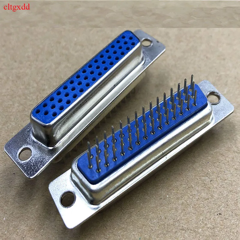 cltgxdd 1piece  DB44 Core HDP44 Pin DP44 Three-Row High-Density Connector Male/Female /Hole Solder Plate Plug  Black