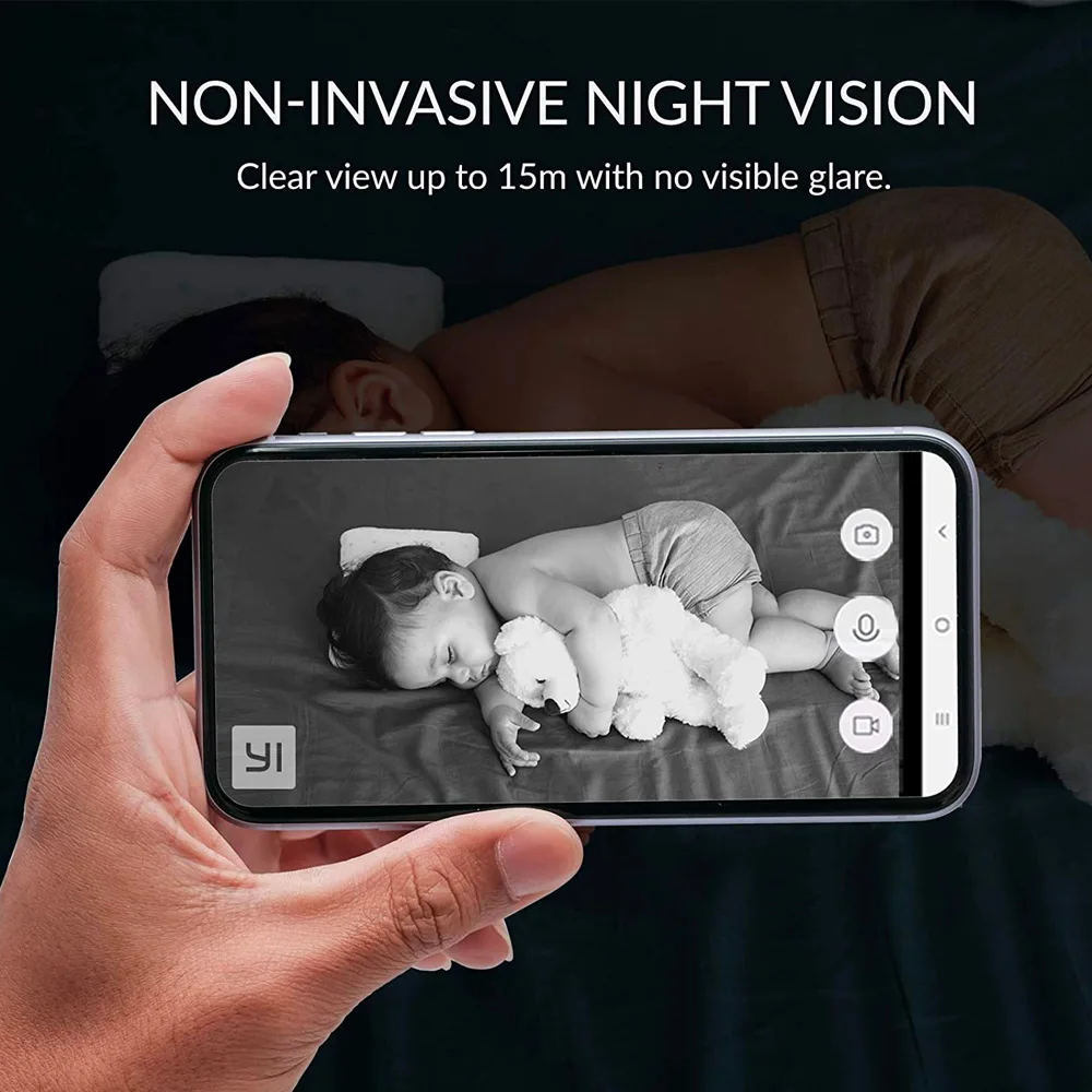 YI Pro Kamera Pengintai Wifi Rumah 2K IP CCTV Monitor Keamanan Cerdas untuk Perlindungan Hewan Peliharaan Bayi