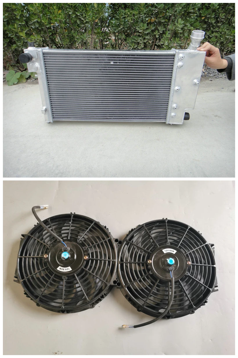 All Aluminum Radiator +Fan Cooling For PEUGEOT 106 GTI&RALLYE//CITROEN SAXO/VTR 1992 1993 1994 1995 1996 1997 1998 1999 2000