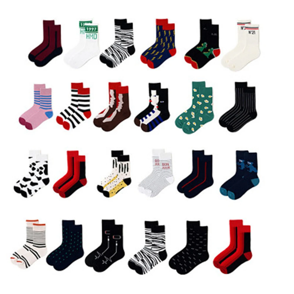 British style, European and American street creative fashion trend in tube socks C56