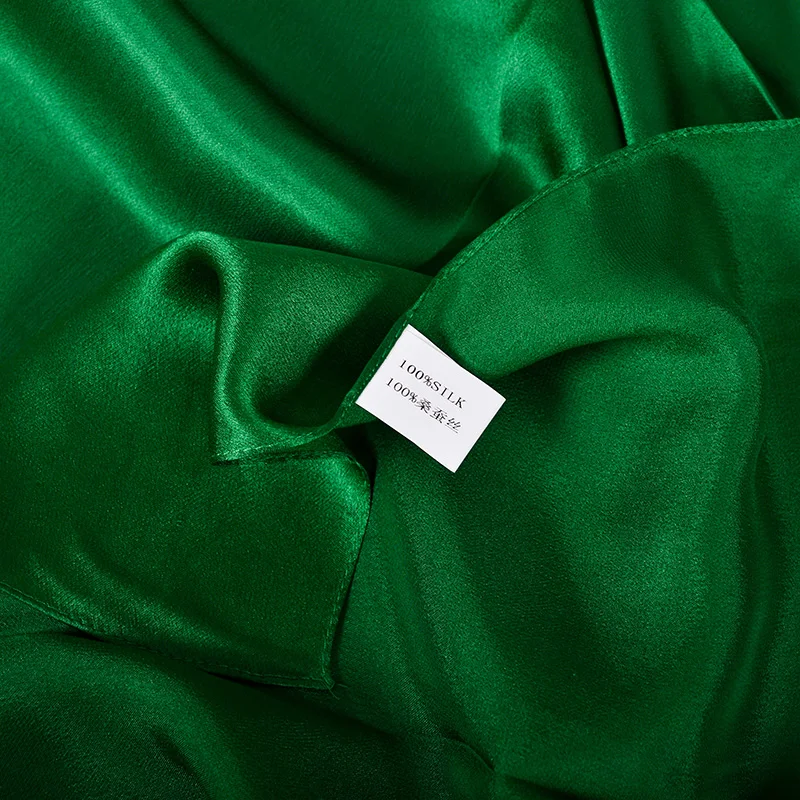 BYSIFA-bufanda de seda verde pura para mujer, chal Largo de seda de lujo, de marca, Cape180 x 70cm