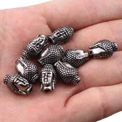 1pcs/lot 2mm Hole Stainless Steel Buddha Head Charm Beads Gasket Fit DIY Making Jewelry Accessories Necklace  Jewelry Making