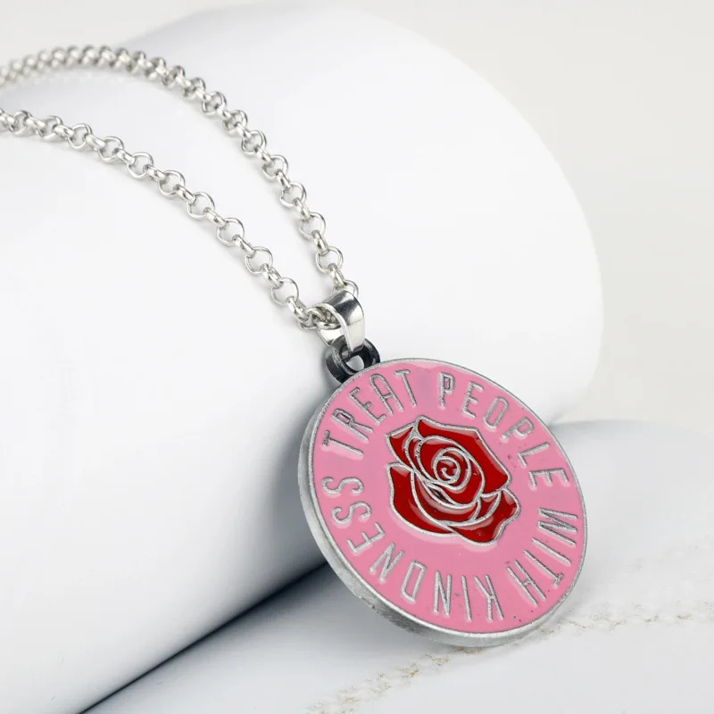 HS Treat People With Kindness Necklace Men Women Fashion Jewelry Gifts Adorn Pendant Necklace