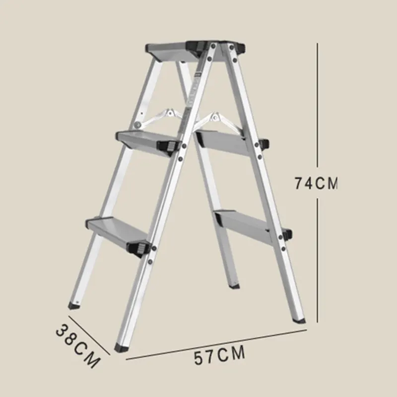 Chair Outdoor Retractable Aluminum Herringbone Ladder Multi Purpose Home Engineering Ladder CE EN131 Chair Folding Step Stool