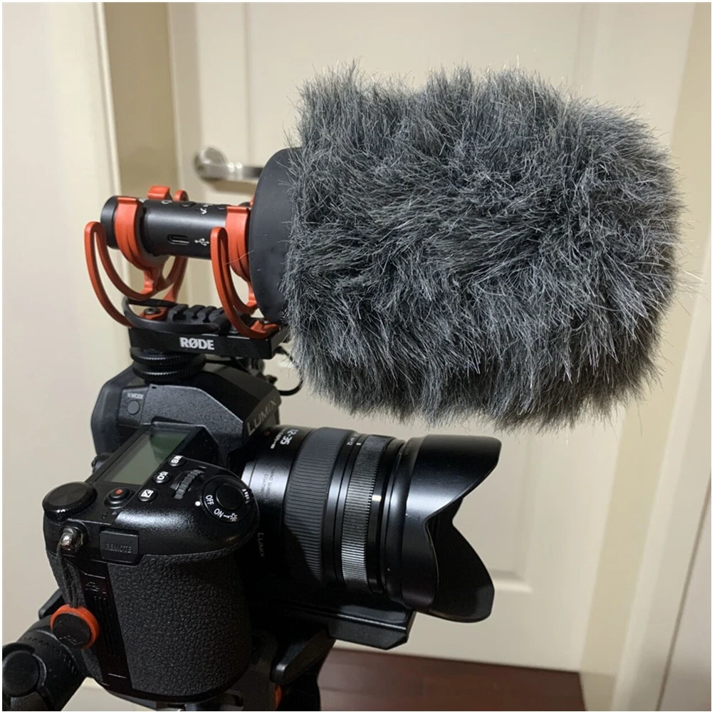 Dead Katze Mikrofon Pelzigen Starre Windschutzscheibe Muff Mic Wind Abdeckung Pelz Filter Außen Mikrofon Windschutz für Ritt VideoMic NTG – Detail 4