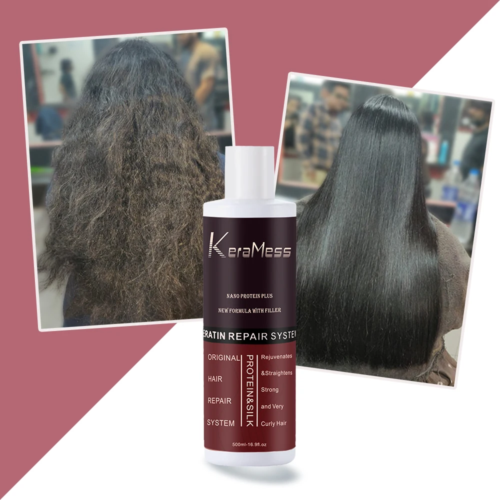 Wholesale Brazilian Keratin Hair Treatment Straightener Straightening Smoothing For Curly Hair With Natural  Keratin Salon