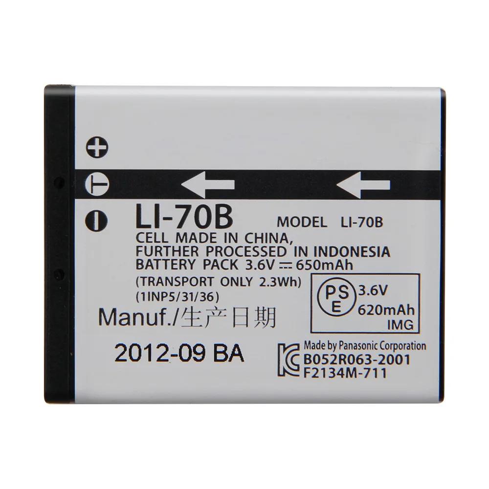 Original Replacement Camera Battery LI-70B For Olympus VG110 VG120 VG130 VG140 VG145 FE-4040 D-705 D710 VG-110 VG140 650mAh