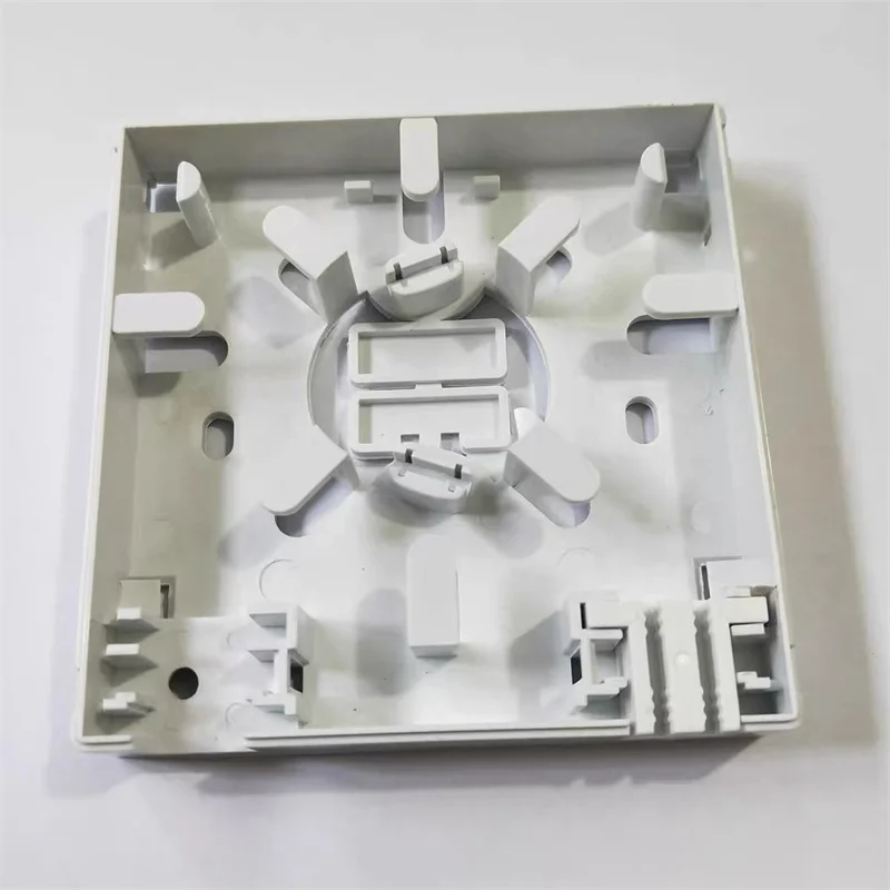 plastic part 500pcs for FTTH Terminal box drawer 86 type ABS face plate wall mount desktop white ELINK