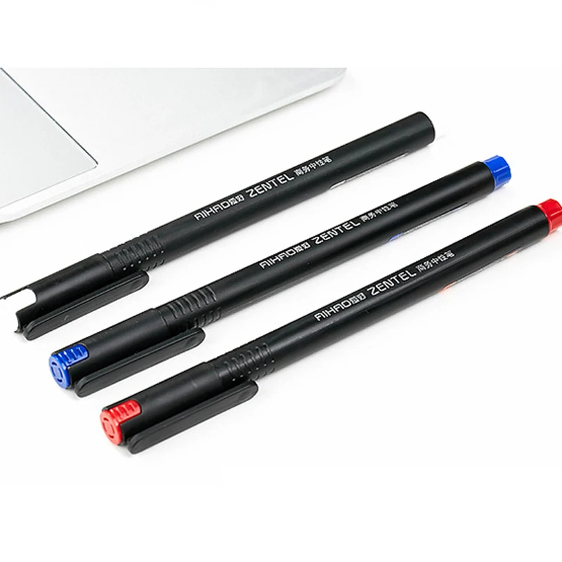 Bolígrafos de Gel de 12 piezas de 0,5mm, bolis de tinta azul/negro/rojo, bolígrafo para escuela, oficina, estudiantes, escritura, dibujo, papelería