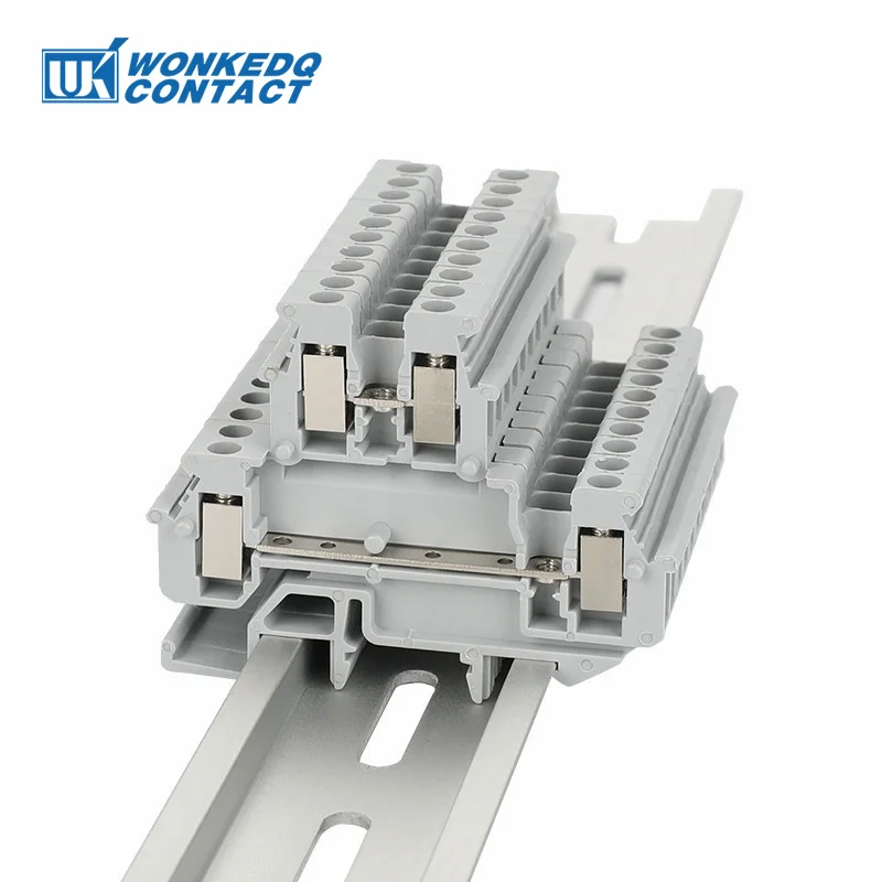 MBKKB 2.5 Double Level Din Rail Terminal Block Screw Connect 2.5 mm² Wire Connector 2 Levels MBKKB2.5