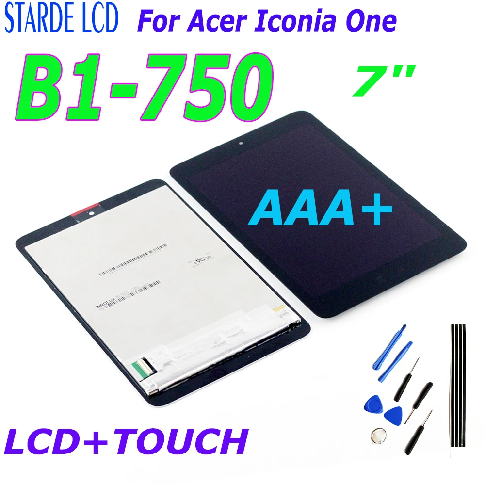 

7-дюймовый ЖК-дисплей для Acer Iconia One B1-750 B1 750, ЖК-дисплей, сенсорный экран в сборе, заменяемый