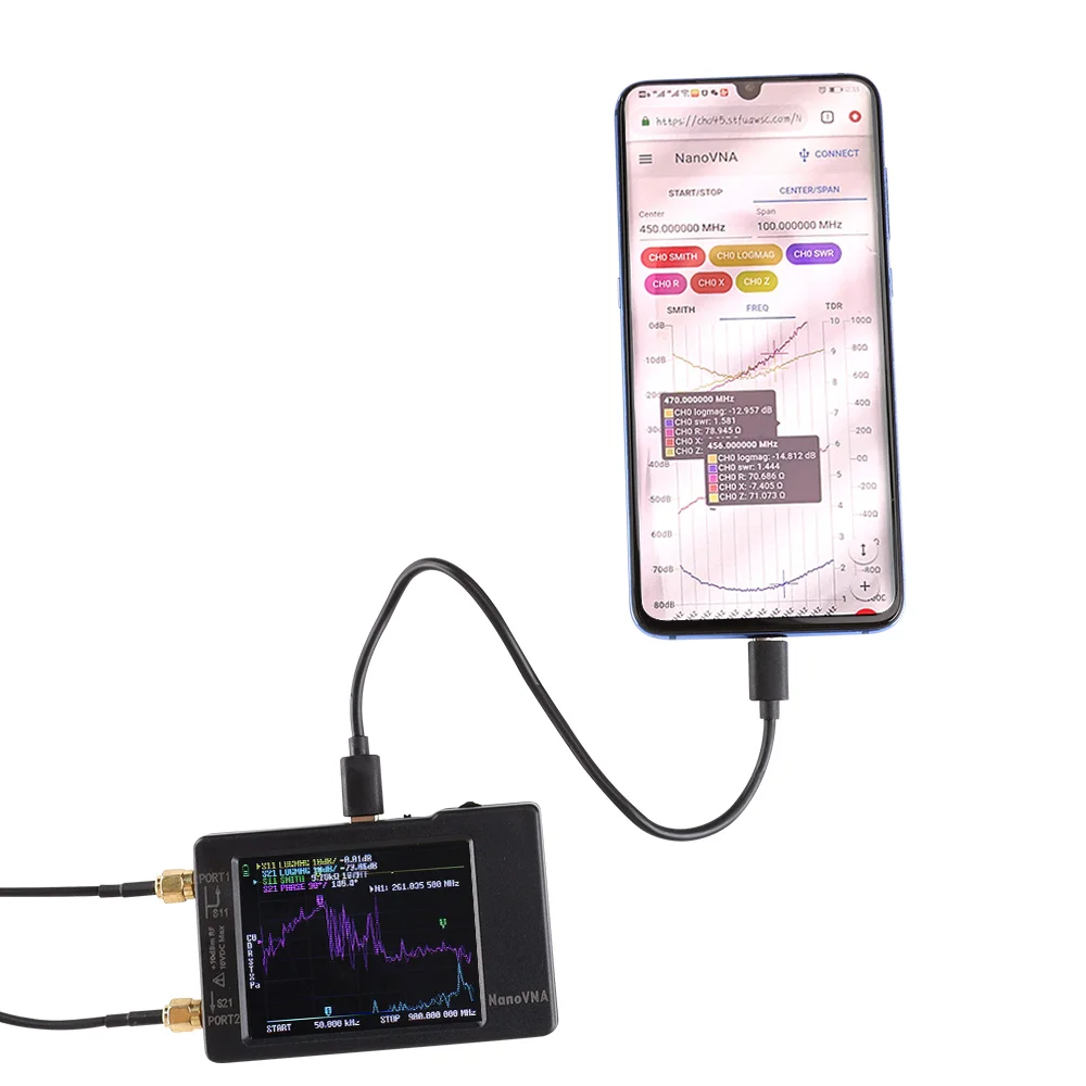 Imagem -04 - Nanovna-h Vector Rede Antena Analisador 10khz15 Ghz mf hf Vhf Uhf Slot para Cartão sd Nano Vna-h Tester Analisador de Espectro