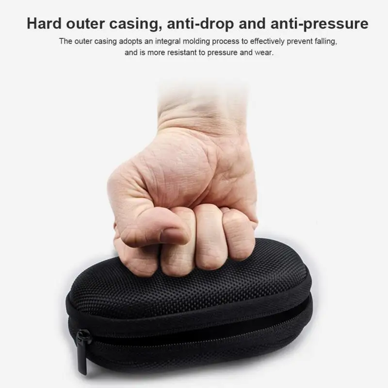 Anti-fall anti-shock shockproof Oxford cloth EVA headset bag data cable Bluetooth Earphone storage bag storage shell box